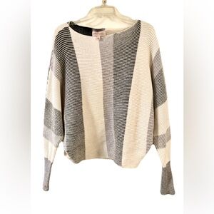Philosophy Black and Cream Striped Sweater